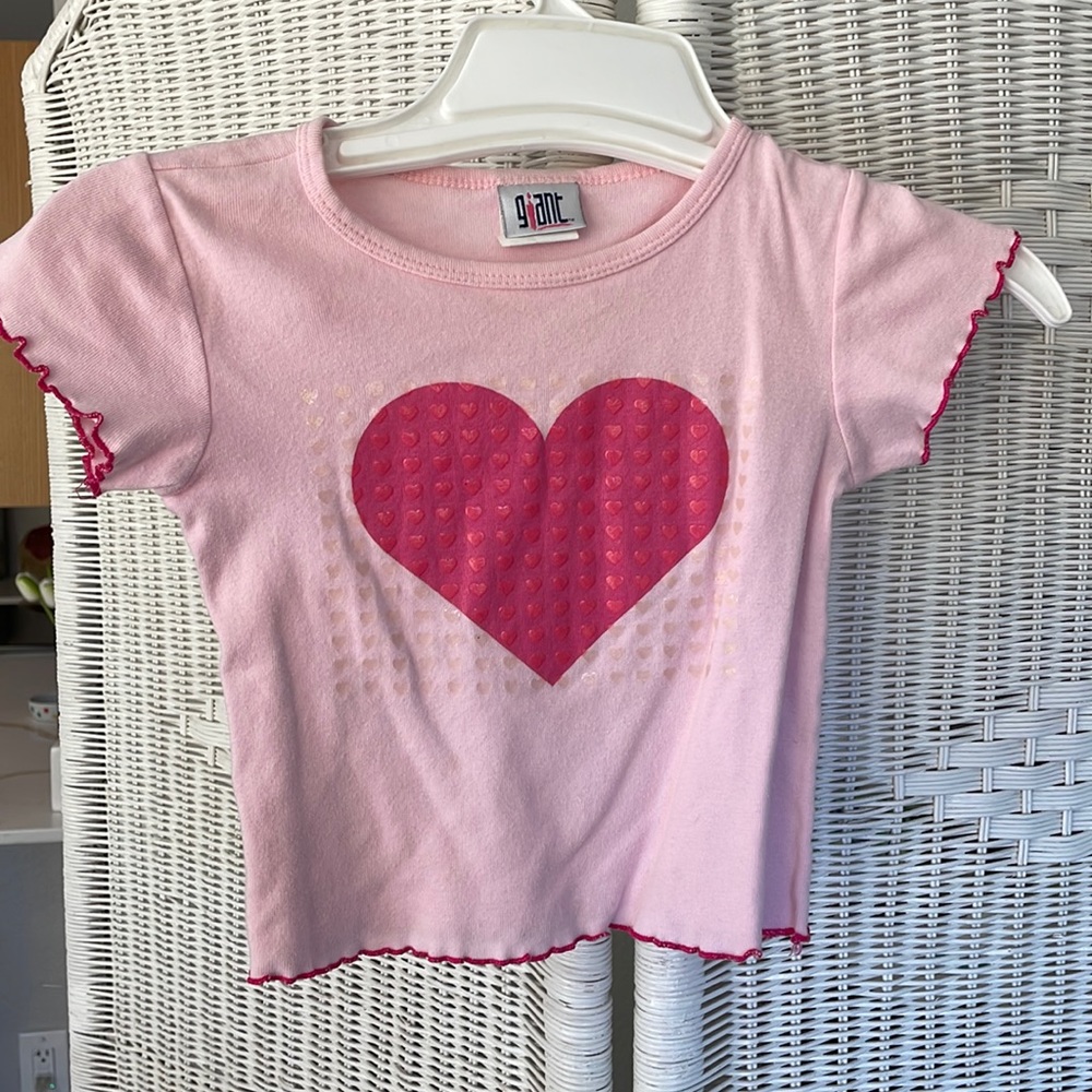 Girls top with heart motif
